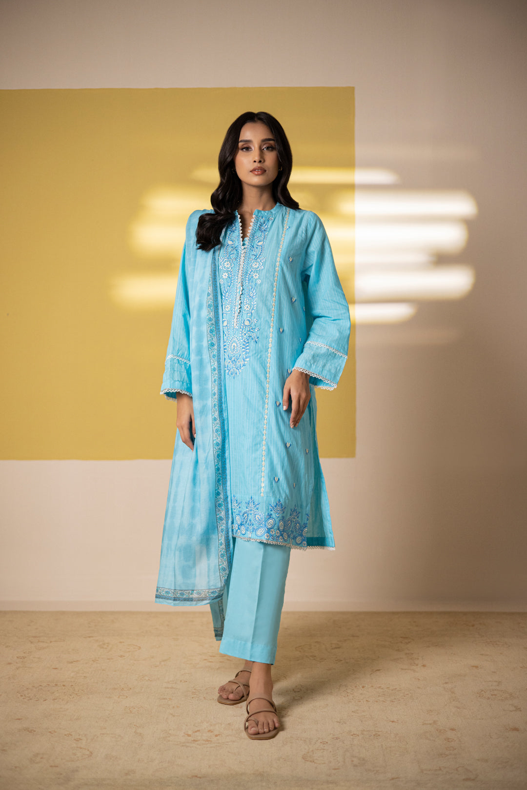 Zellbury | Summer Pret | Embroidered Kurta Dupatta Trouser - 1965