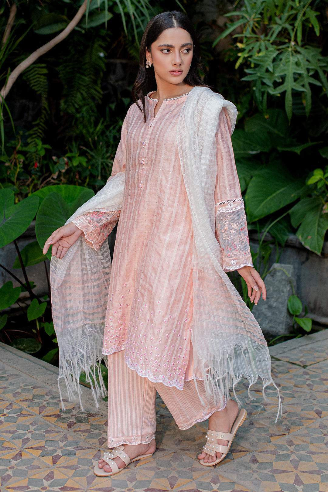 Zellbury | Summer Pret | Embroidered Kurta Dupatta Trouser - 2001