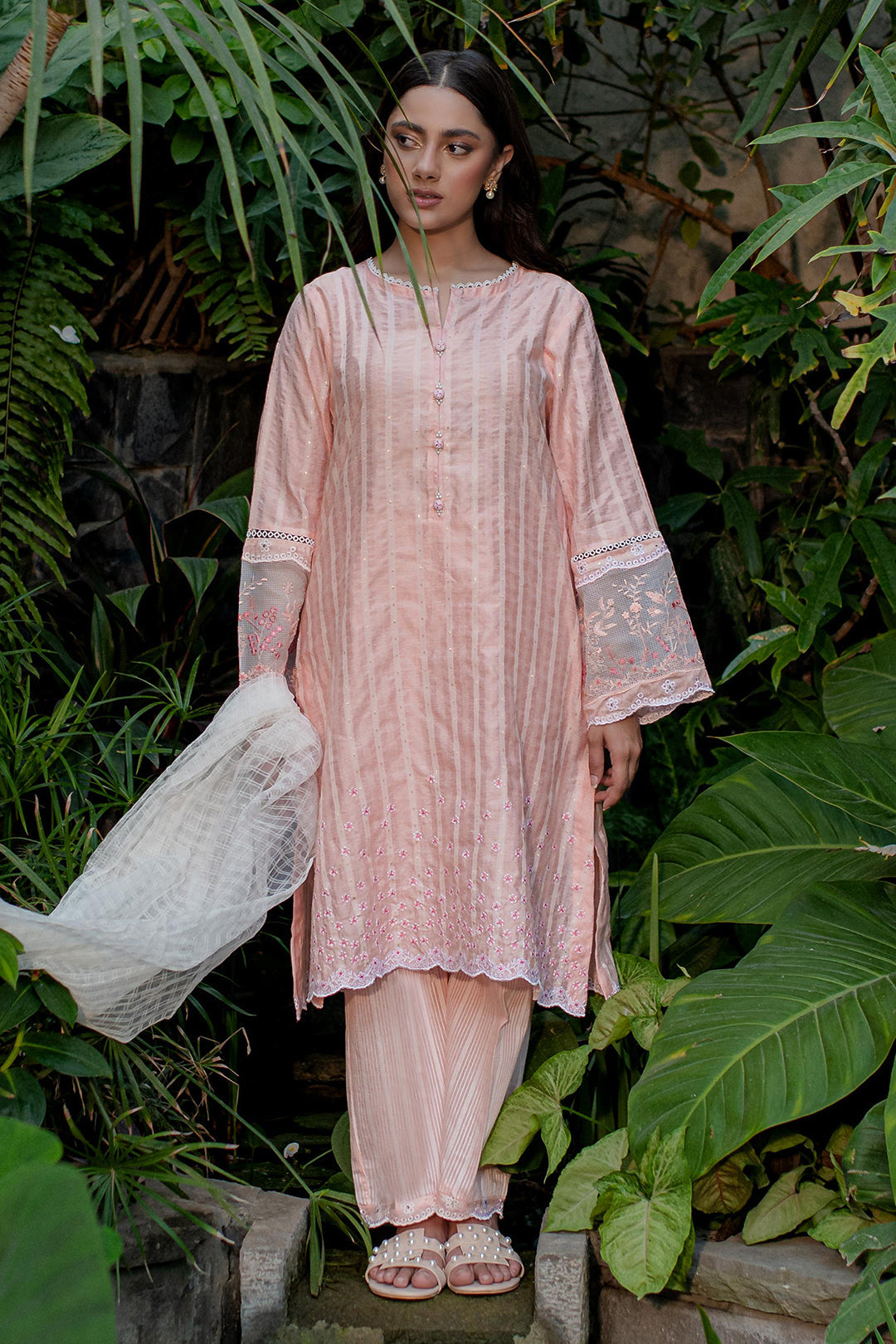 Zellbury | Summer Pret | Embroidered Kurta Dupatta Trouser - 2001