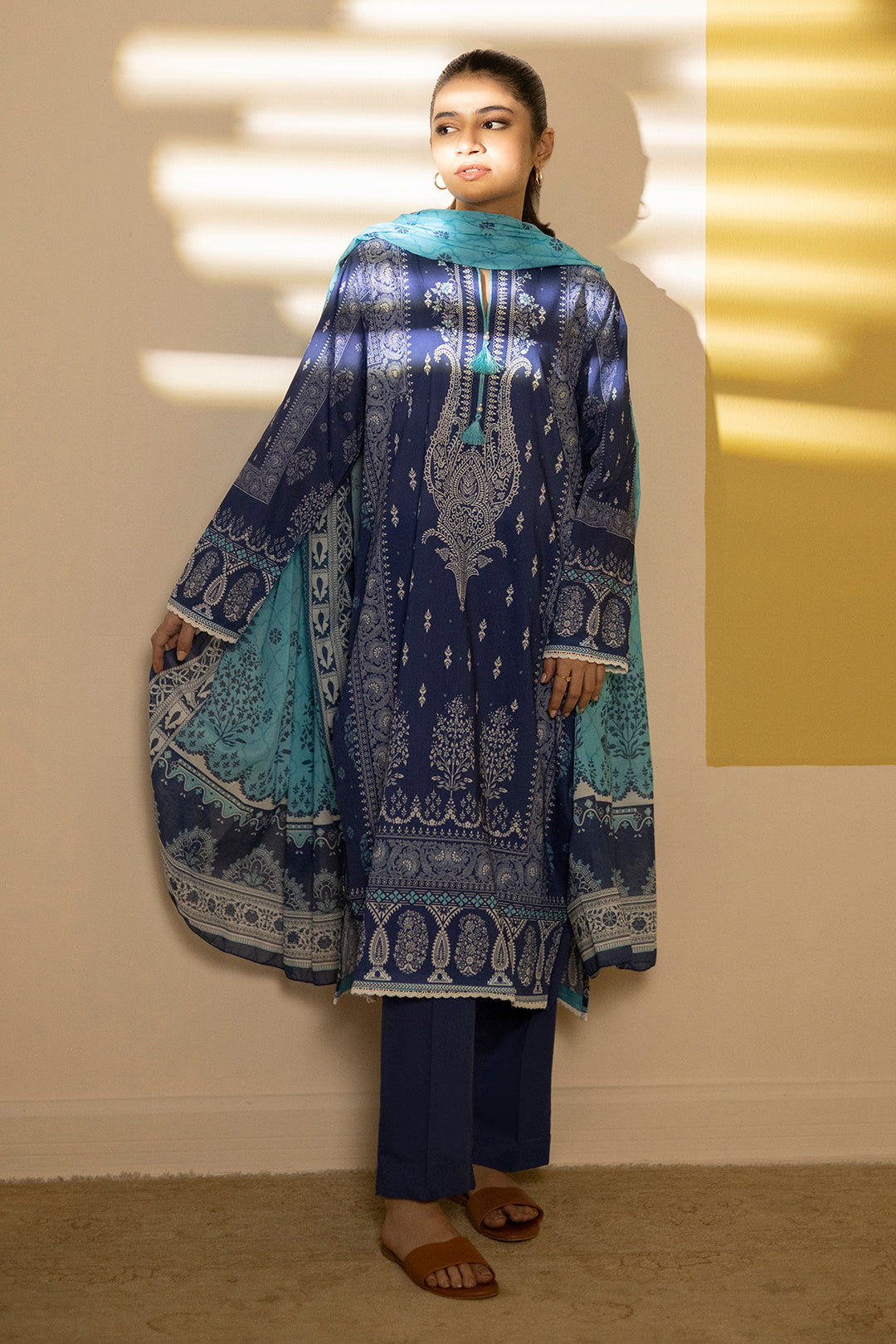 Zellbury | Summer Pret | Kurta Dupatta Trouser - 2102