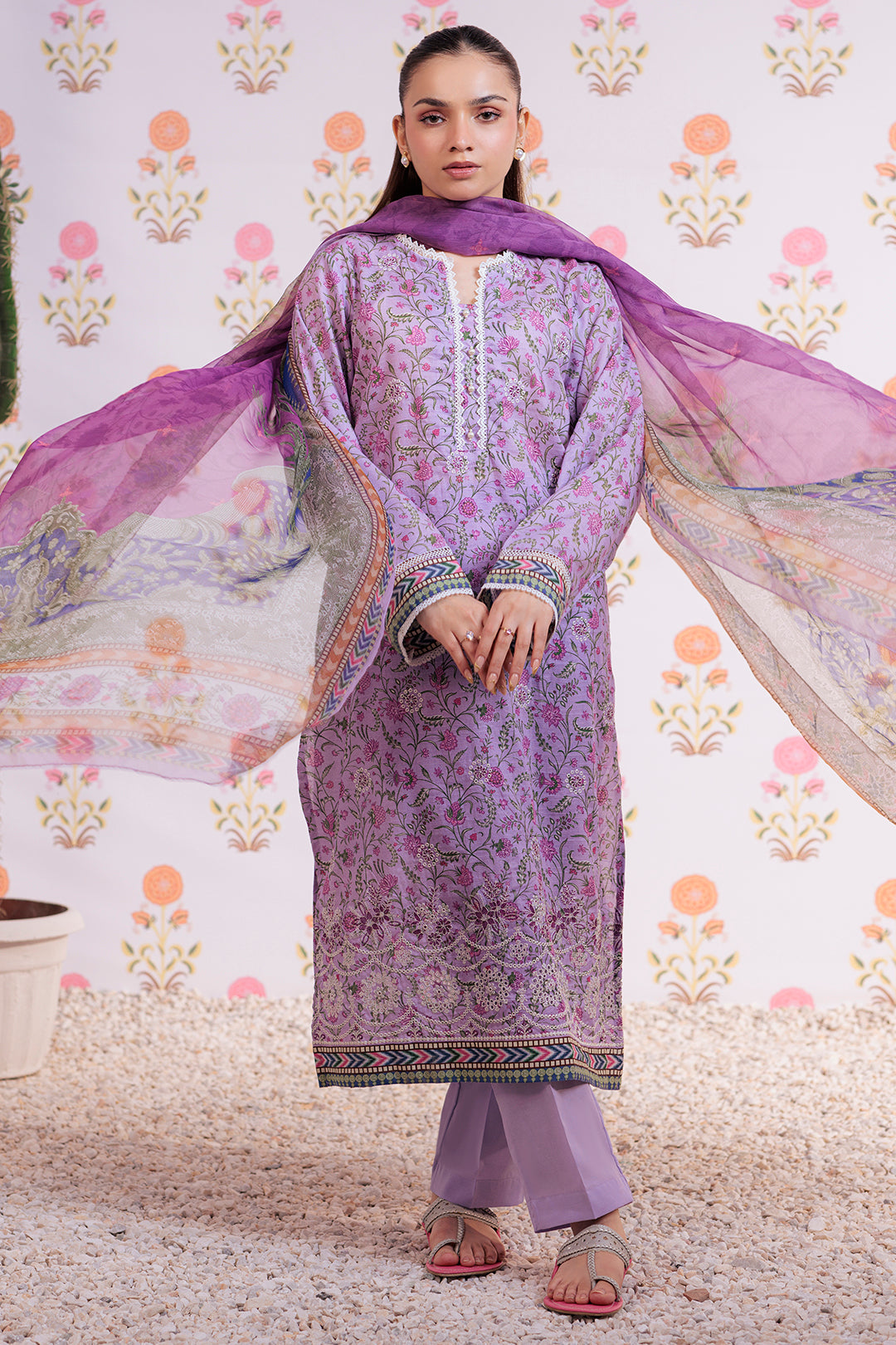 Zellbury | Summer Pret | Embroidered Kurta Dupatta Trouser - 2112