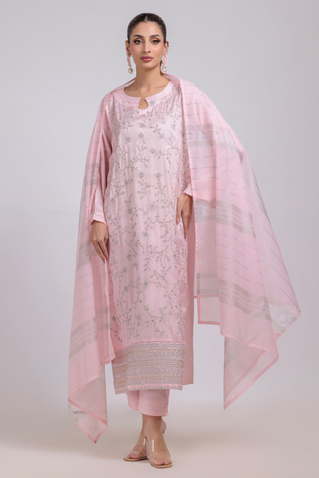 Bonanza Satrangi | Pink Silk 3 Piece (WS5243P08) 14 Pink