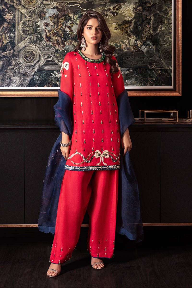 Wardha Saleem | Zimal Silk Edit | Sylvie - Pakistani Designer Dress - by Wardha Saleem - Type : Ladies Clothes - 100% Original at Saira Sultan
