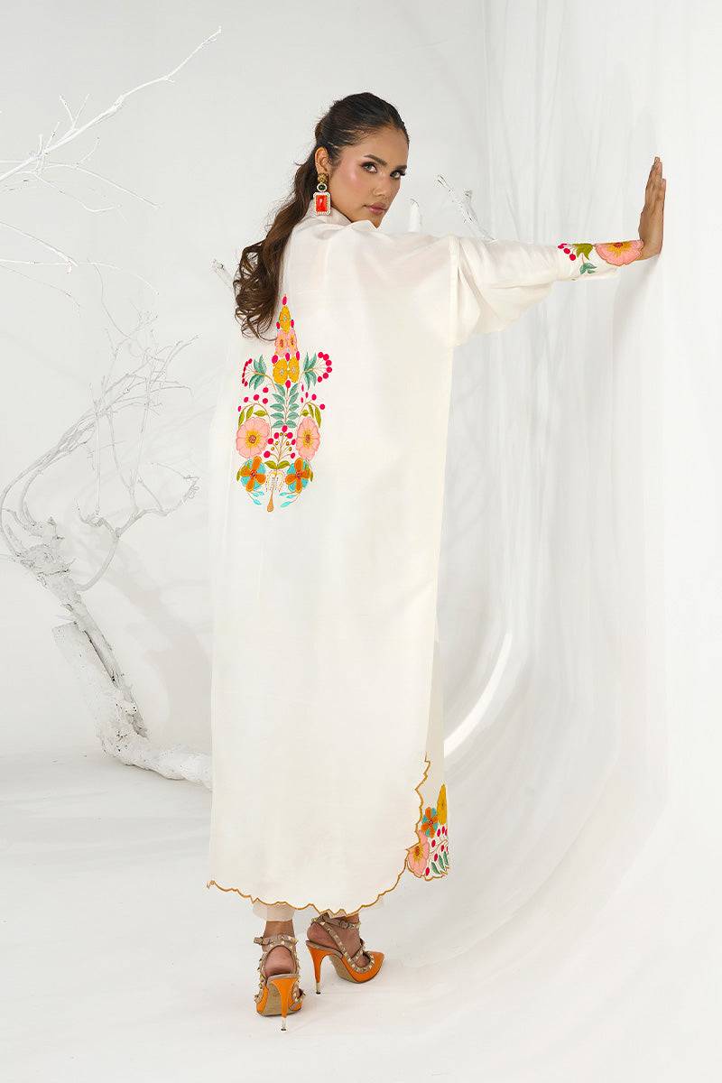 Wardha Saleem | Zimal Silk Edit | Nia (Pure Raw-Silk) - Pakistani Designer Dress - by Wardha Saleem - Type : Ladies Clothes - 100% Original at Saira Sultan
