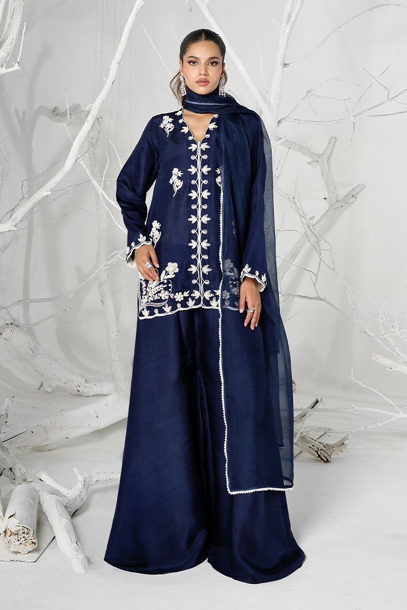 Wardha Saleem | Zimal Silk Edit | Lilia (Pure Raw-Silk) - Pakistani Designer Dress - by Wardha Saleem - Type : Ladies Clothes - 100% Original at Saira Sultan