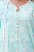 Zellbury | Unstitched 3 Piece Cambric | Embroidered Shirt Shalwar Dupatta - 0073