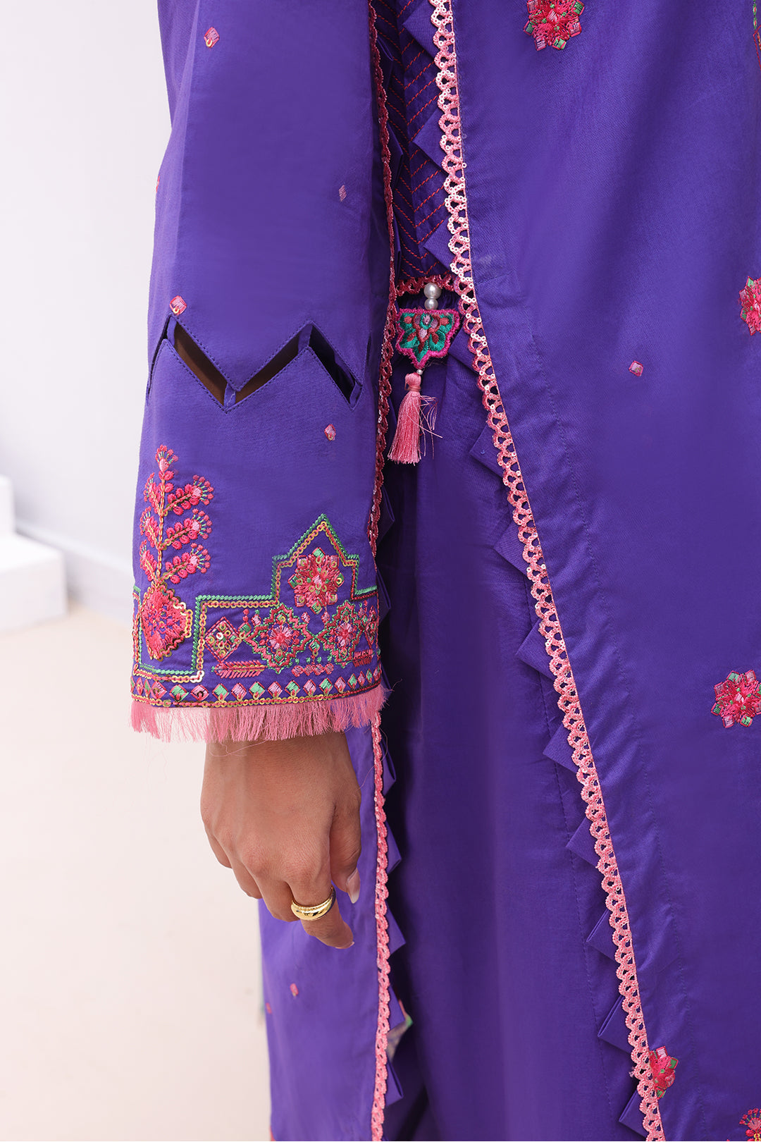 Zellbury | Unstitched 3 Piece Cambric | Embroidered Shirt Shalwar Dupatta - 0082