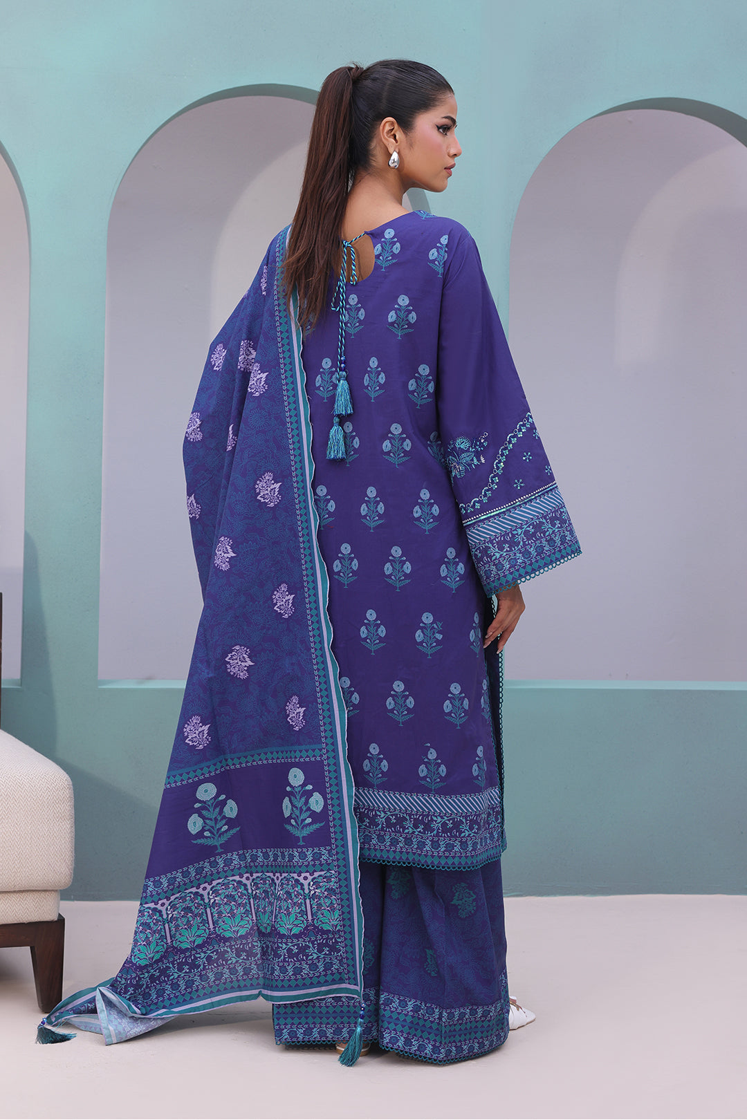 Zellbury | Unstitched 3 Piece Cambric | Embroidered Shirt Shalwar Dupatta - 0141