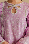 Zellbury | Unstitched 3 Piece Chikankari | Embroidered Shirt Shalwar Dupatta - 0703