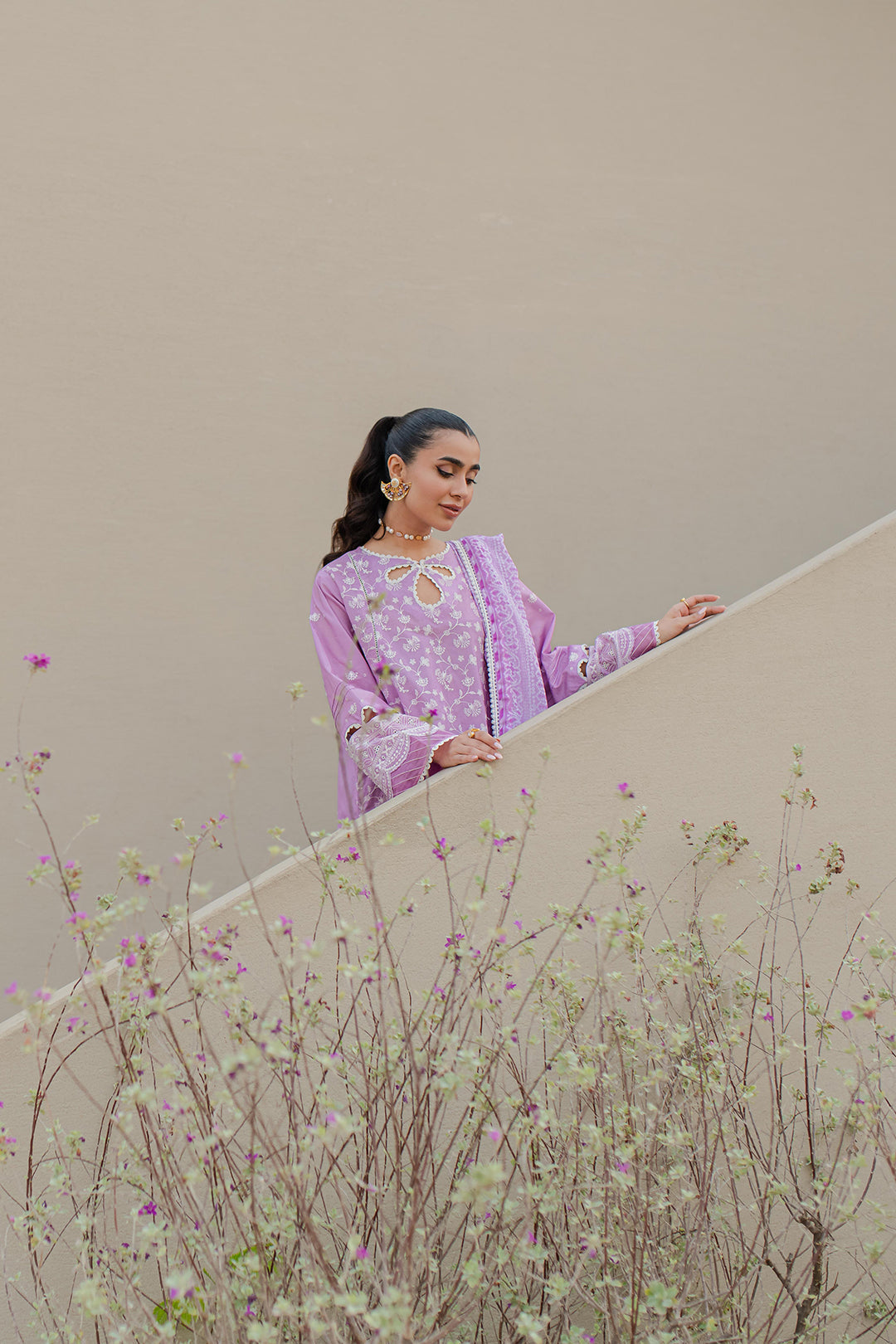 Zellbury | Unstitched 3 Piece Chikankari | Embroidered Shirt Shalwar Dupatta - 0703