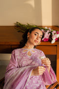Zellbury | Unstitched 3 Piece Chikankari | Embroidered Shirt Shalwar Dupatta - 0703