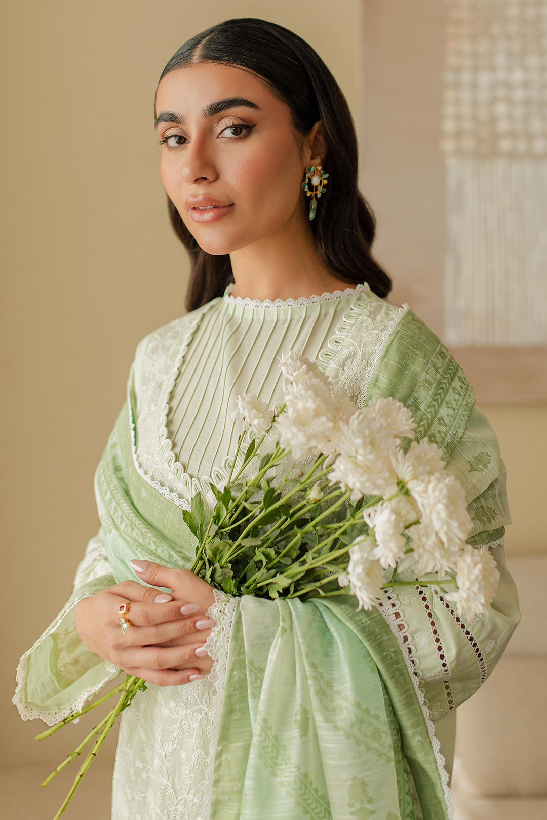 Zellbury | Unstitched 3 Piece Chikankari | Embroidered Shirt Shalwar Dupatta - 0706 Default Title