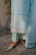 Zellbury | Unstitched 3 Piece Chikankari | Embroidered Shirt Shalwar Dupatta - 0709