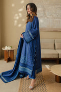 Zellbury | Unstitched 3 Piece Chikankari | Embroidered Shirt Shalwar Dupatta - 0711