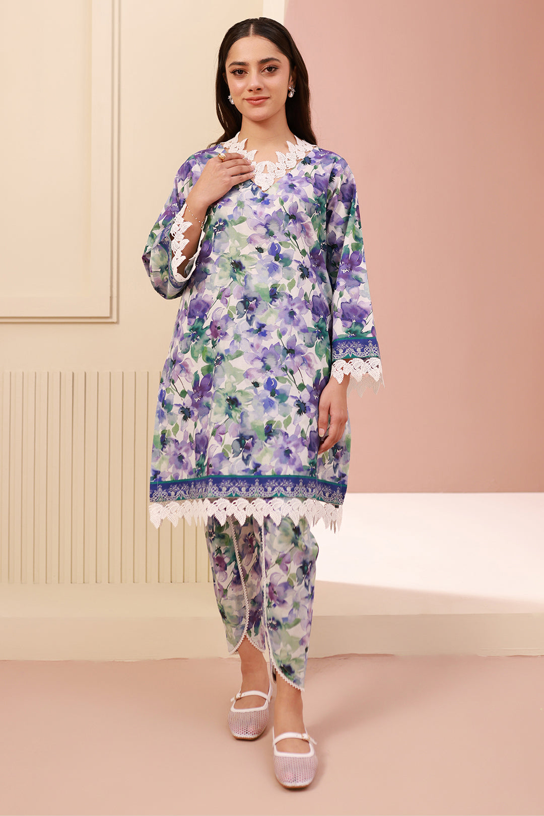 Zellbury | Unstitched 2 Piece Cambric | Shirt Shalwar - 0613