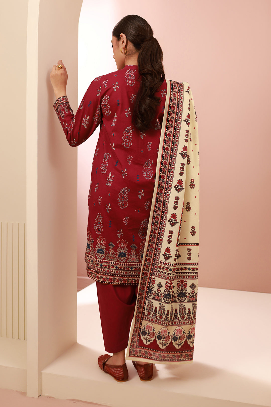 Zellbury | Unstitched 3 Piece Cambric | Shirt Shalwar Dupatta - 0625