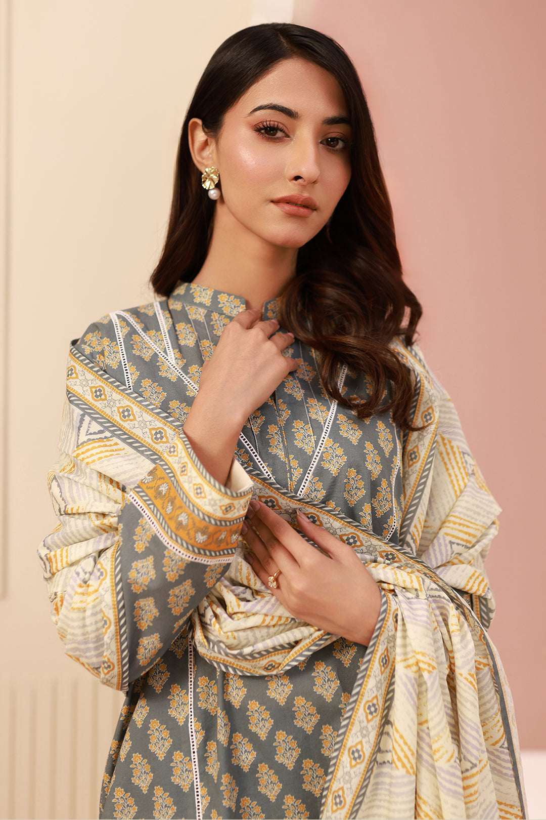Zellbury | Unstitched 3 Piece Cambric | Shirt Shalwar Dupatta - 0626 Default Title