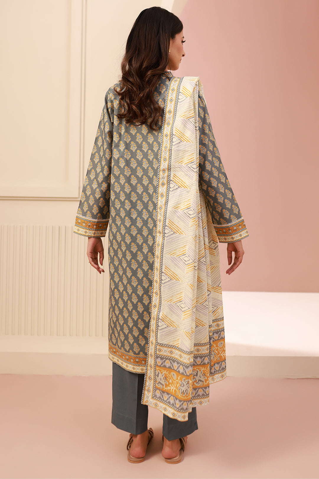 Zellbury | Unstitched 3 Piece Cambric | Shirt Shalwar Dupatta - 0626