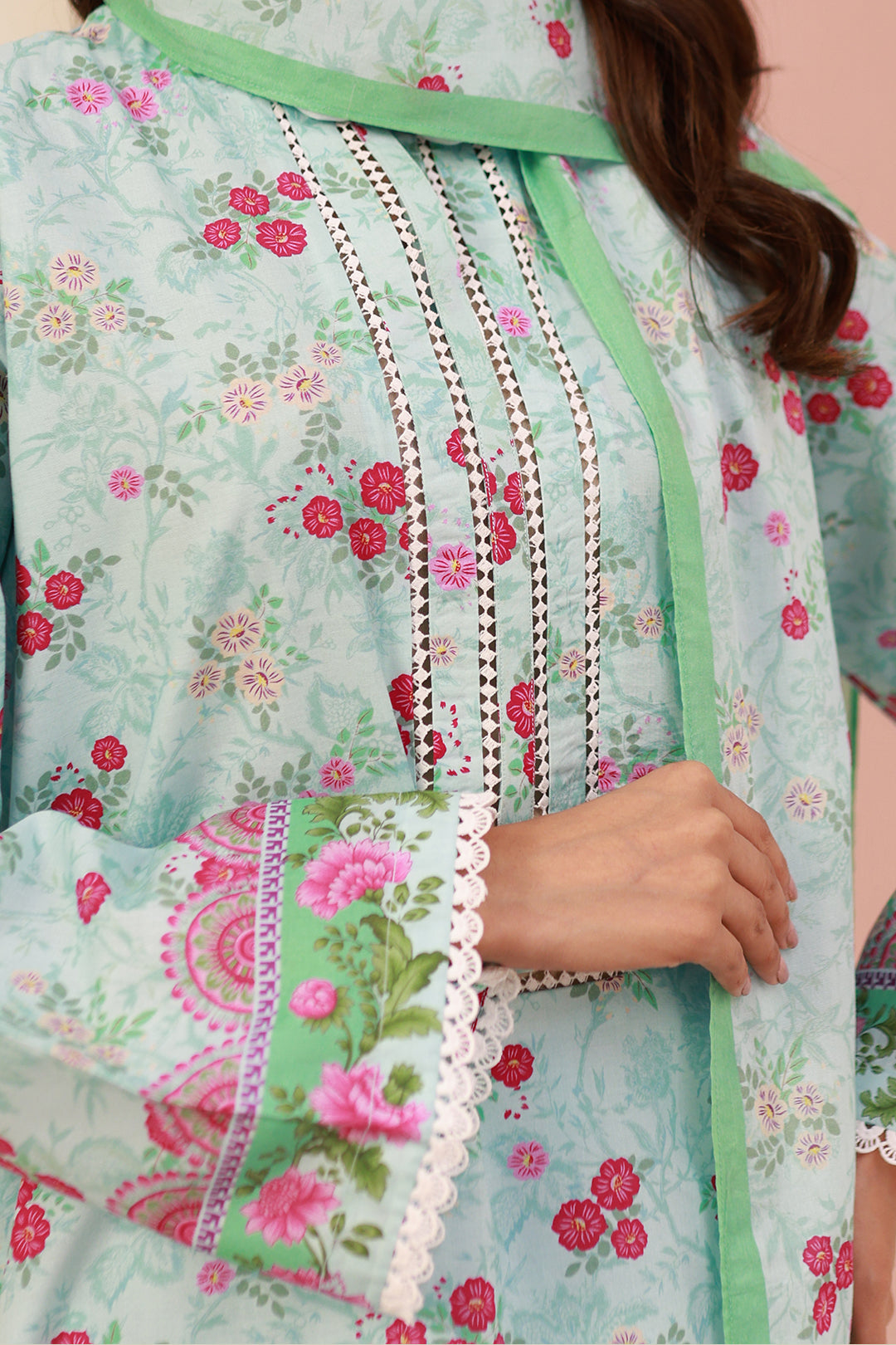 Zellbury | Unstitched 3 Piece Cambric | Shirt Shalwar Dupatta - 0629
