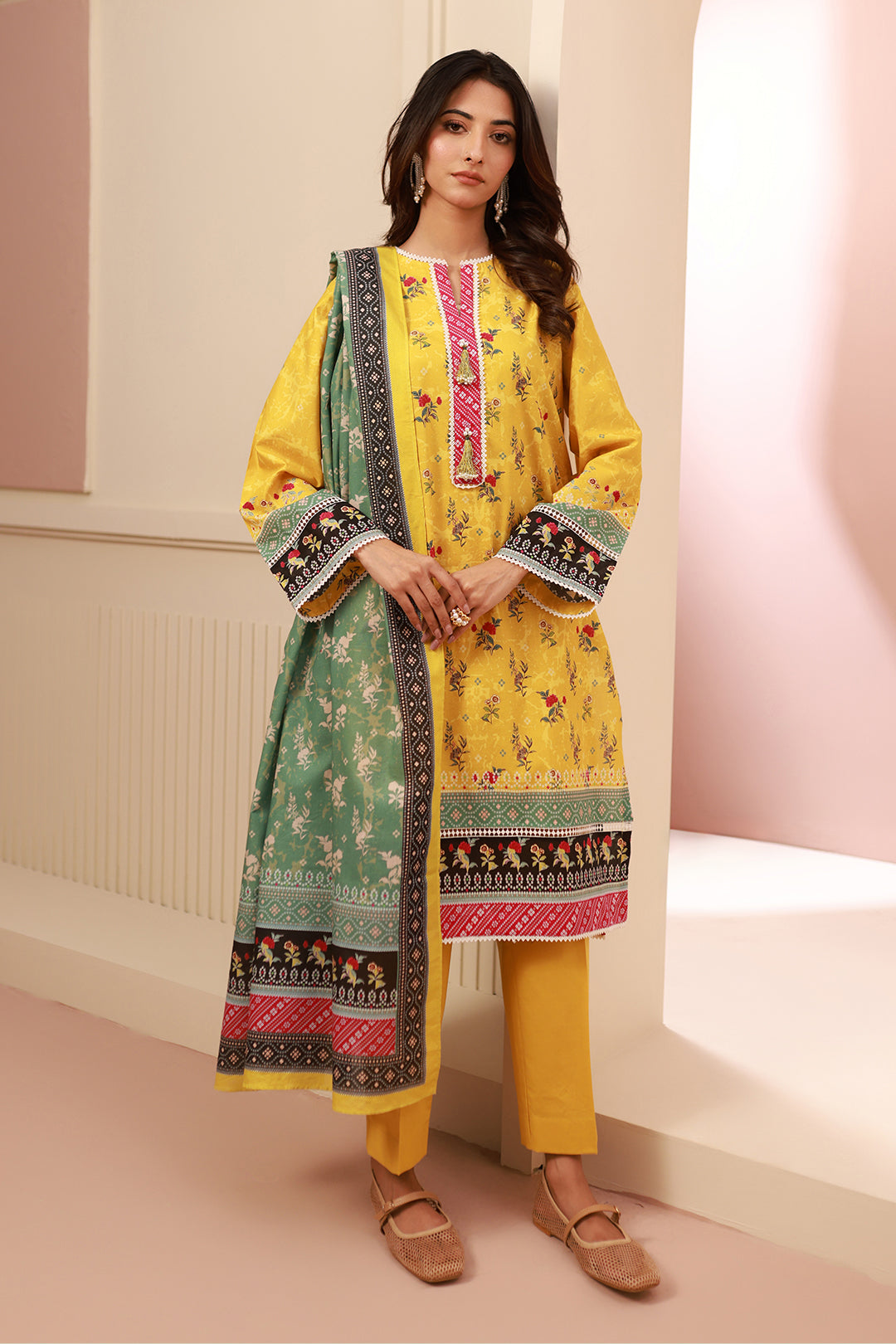 Zellbury | Unstitched 3 Piece Cambric | Shirt Shalwar Dupatta - 0631