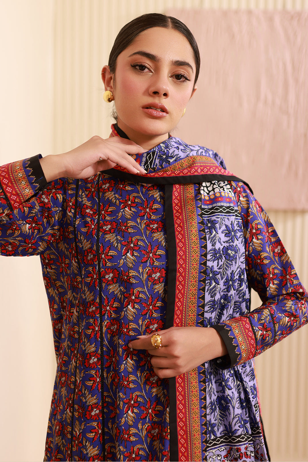 Zellbury | Unstitched 3 Piece Cambric | Shirt Shalwar Dupatta - 0632 Default Title