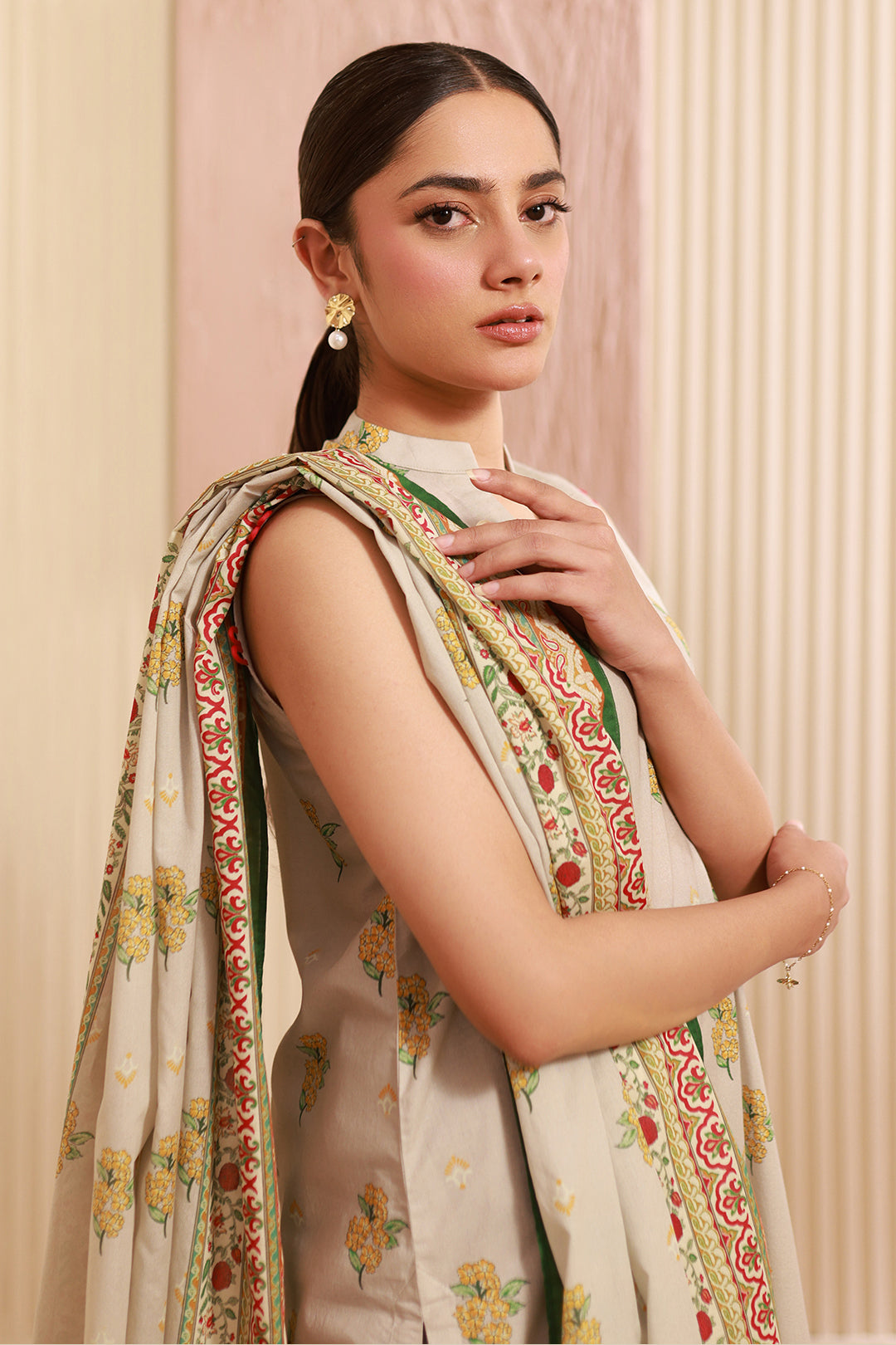 Zellbury | Unstitched 3 Piece Cambric | Shirt Shalwar Dupatta - 0633 Default Title