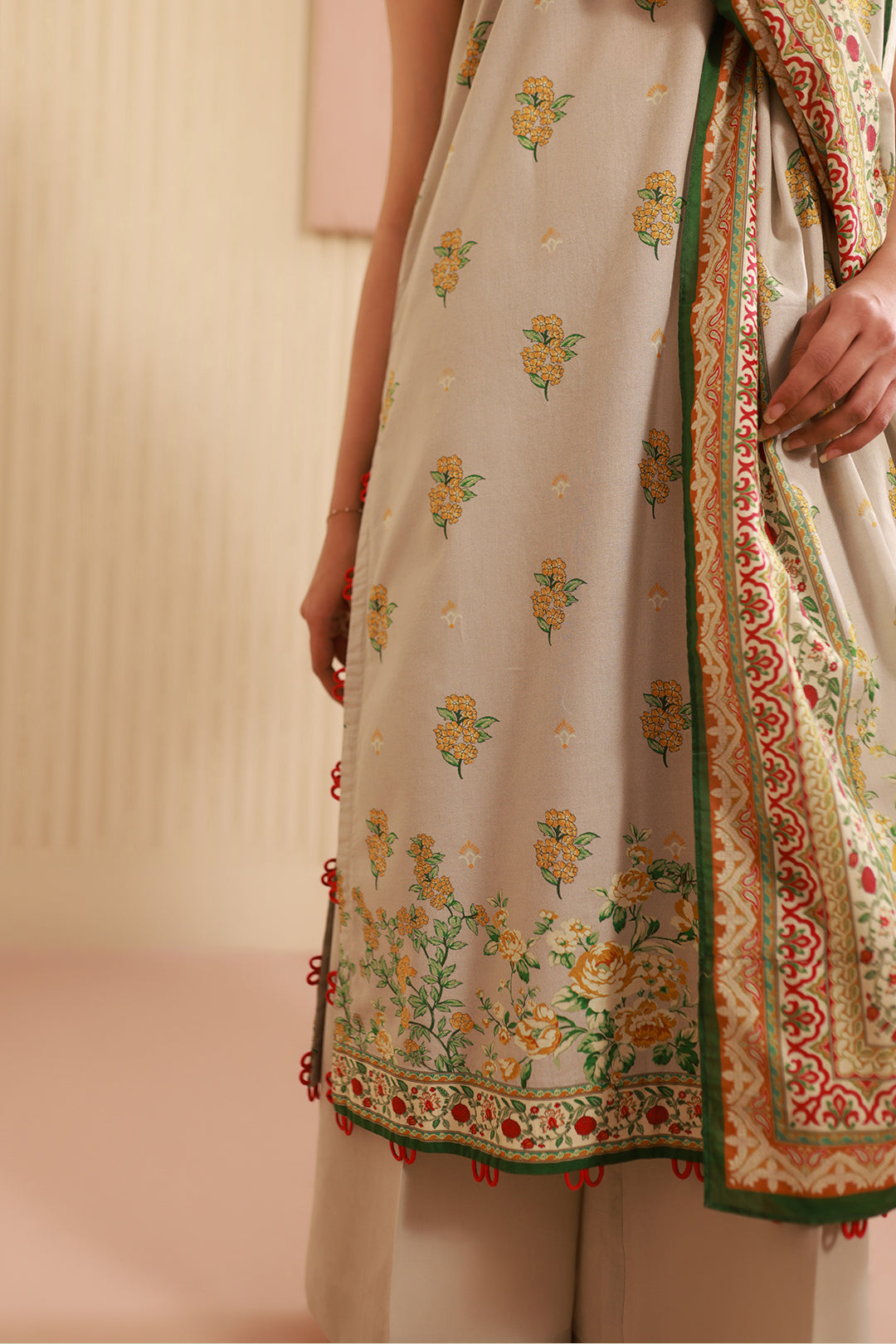 Zellbury | Unstitched 3 Piece Cambric | Shirt Shalwar Dupatta - 0633