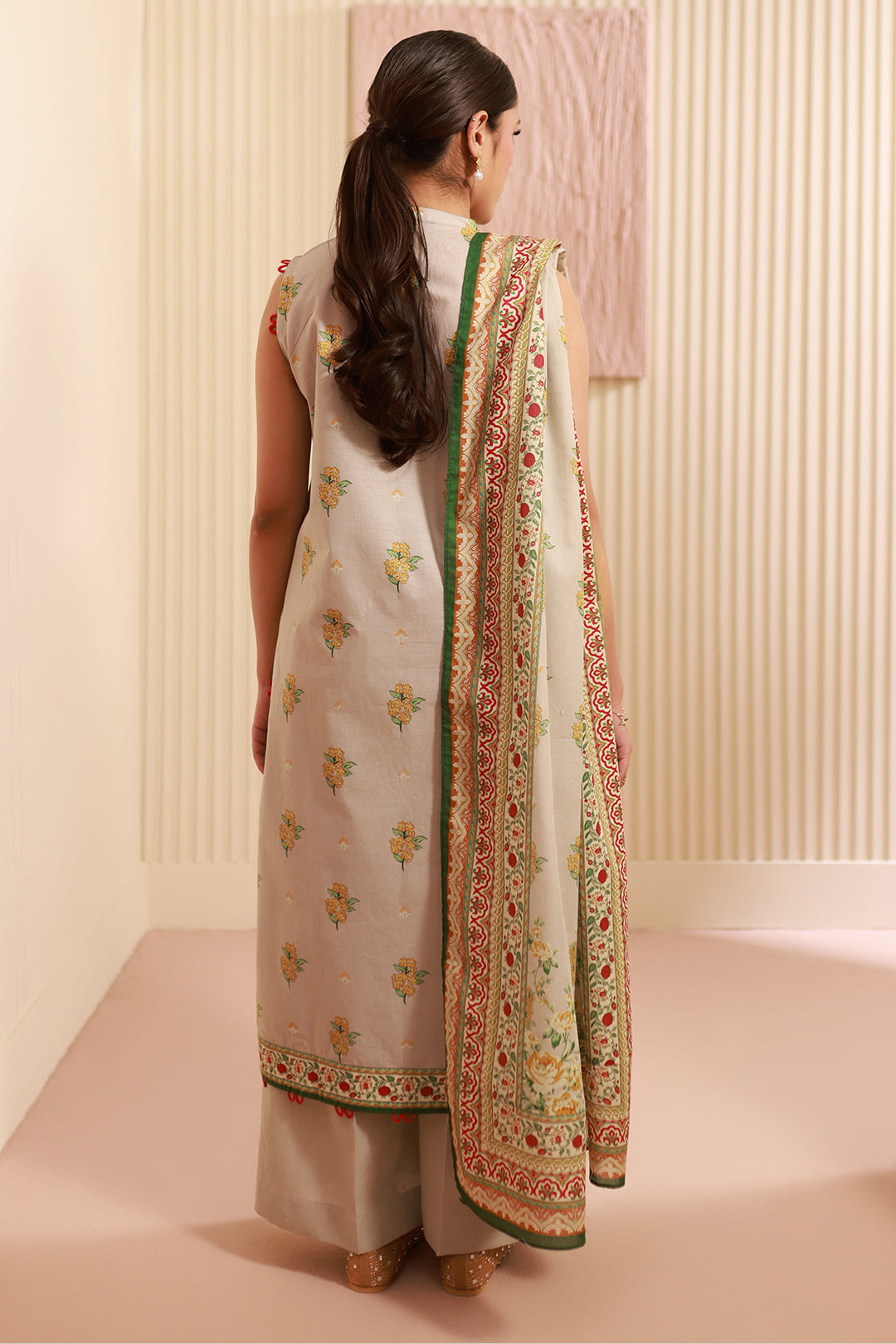 Zellbury | Unstitched 3 Piece Cambric | Shirt Shalwar Dupatta - 0633