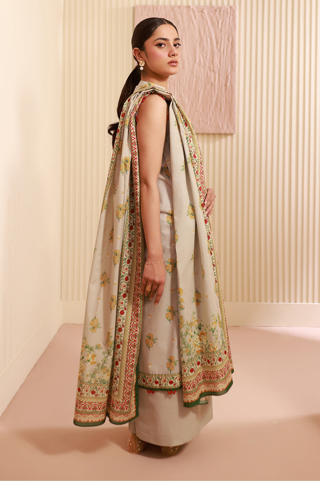 Zellbury | Unstitched 3 Piece Cambric | Shirt Shalwar Dupatta - 0633