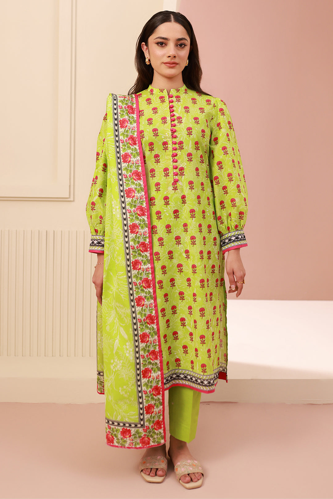 Zellbury | Unstitched 3 Piece Cambric | Shirt Shalwar Dupatta - 0634