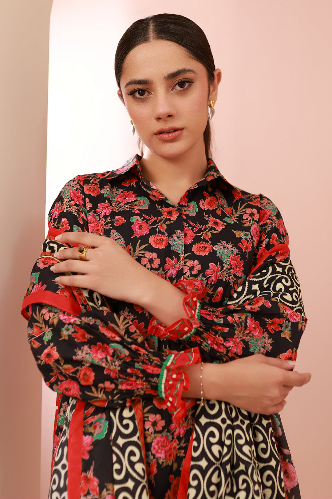 Zellbury | Unstitched 3 Piece Cambric | Shirt Shalwar Dupatta - 0636 Default Title