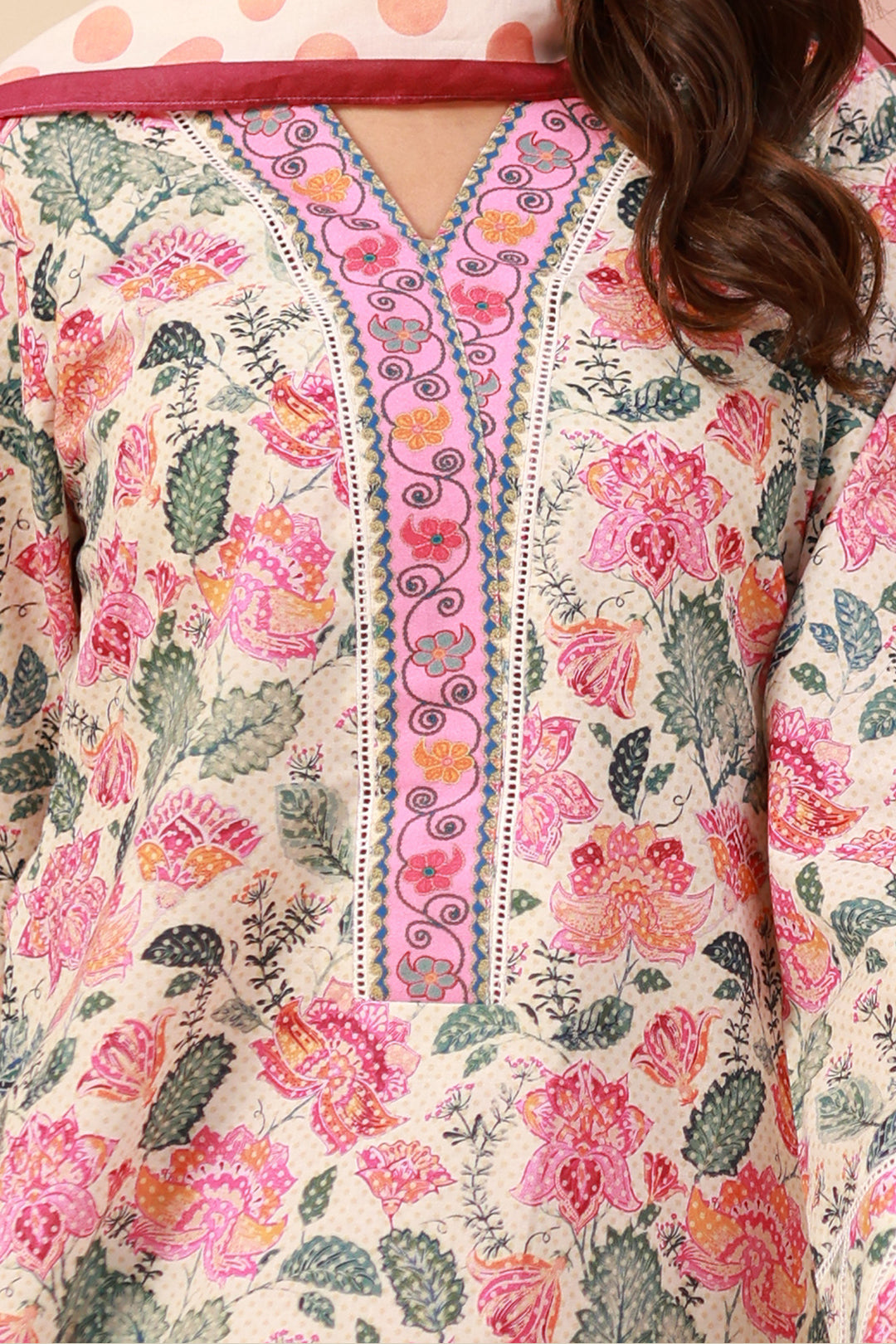 Zellbury | Unstitched 3 Piece Cambric | Shirt Shalwar Dupatta - 0640