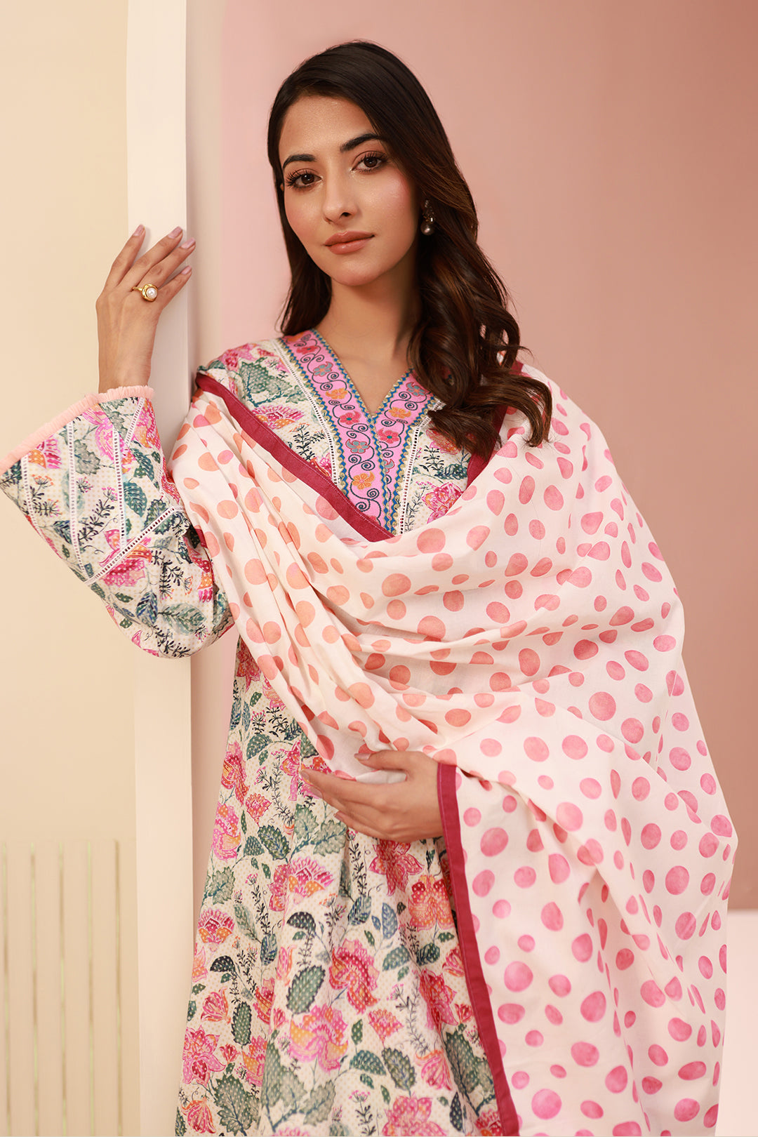 Zellbury | Unstitched 3 Piece Cambric | Shirt Shalwar Dupatta - 0640