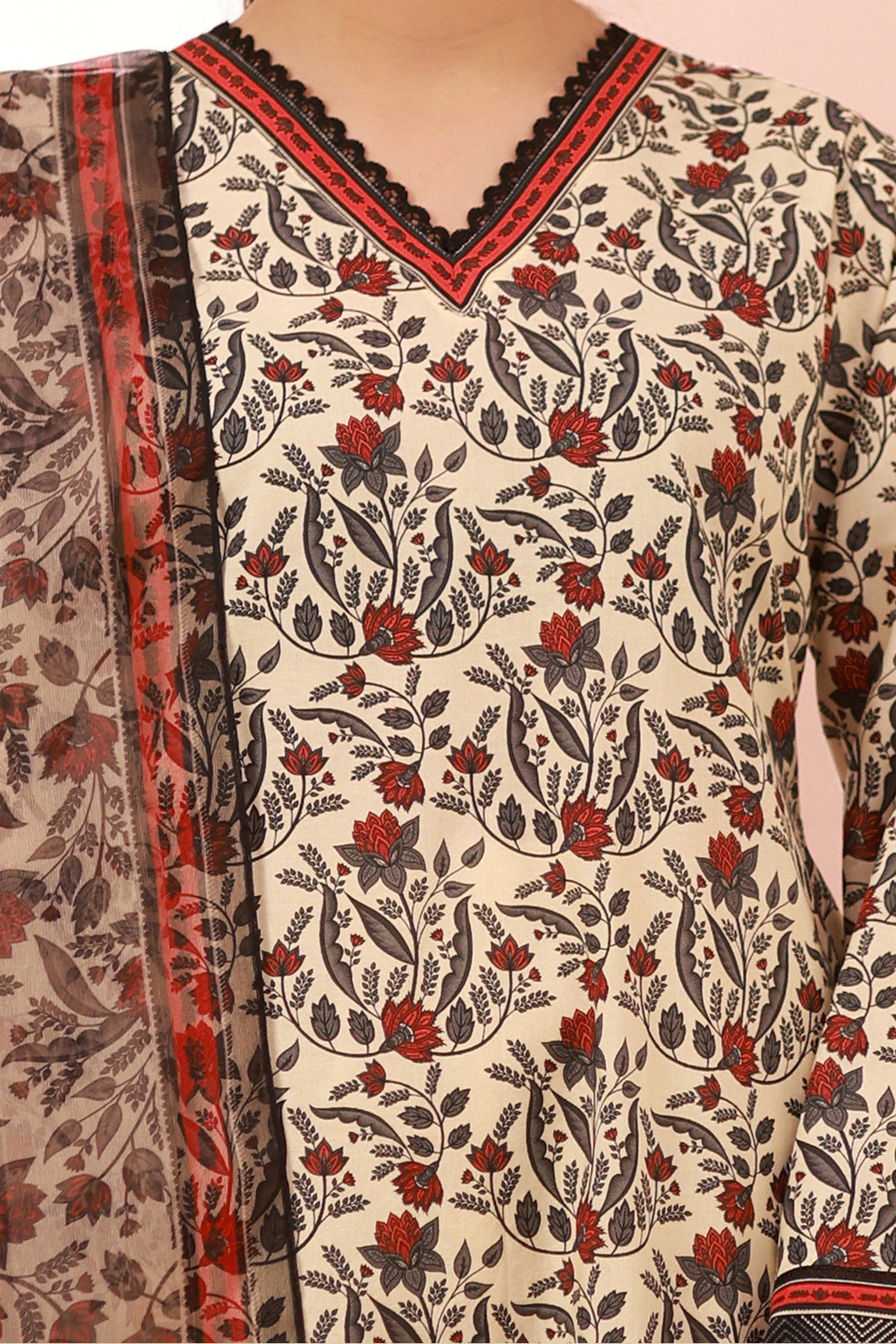 Zellbury | Unstitched 3 Piece Cambric | Shirt Shalwar Dupatta - 0658