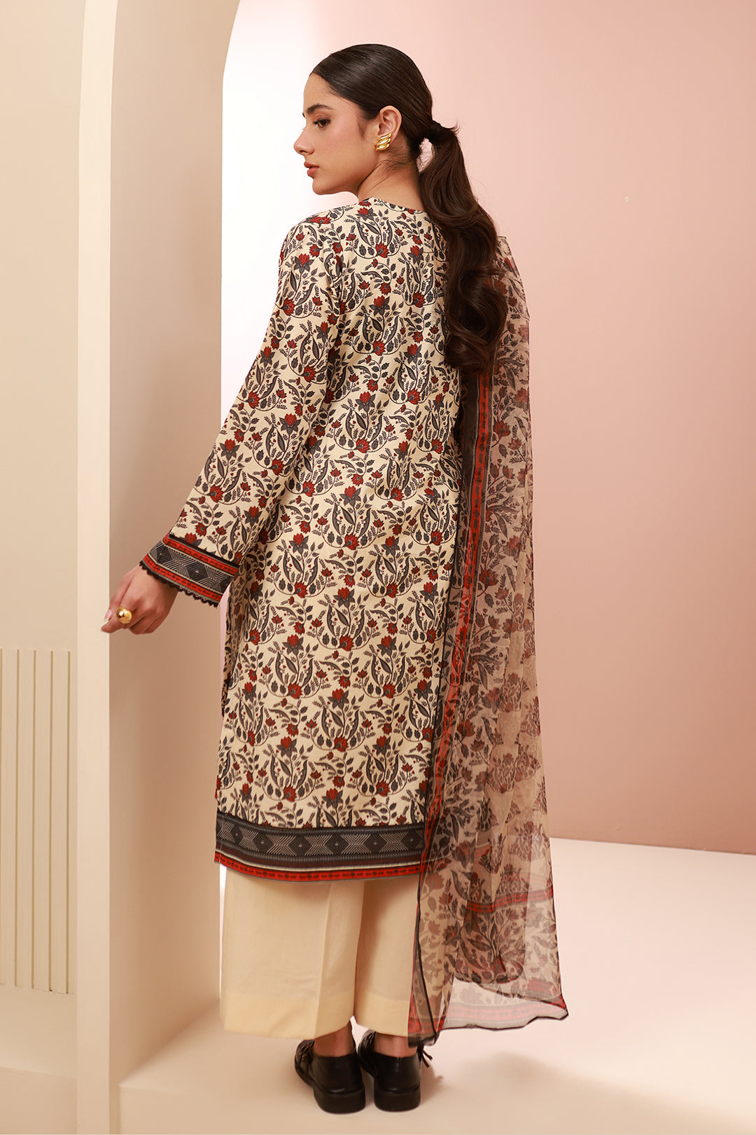 Zellbury | Unstitched 3 Piece Cambric | Shirt Shalwar Dupatta - 0658