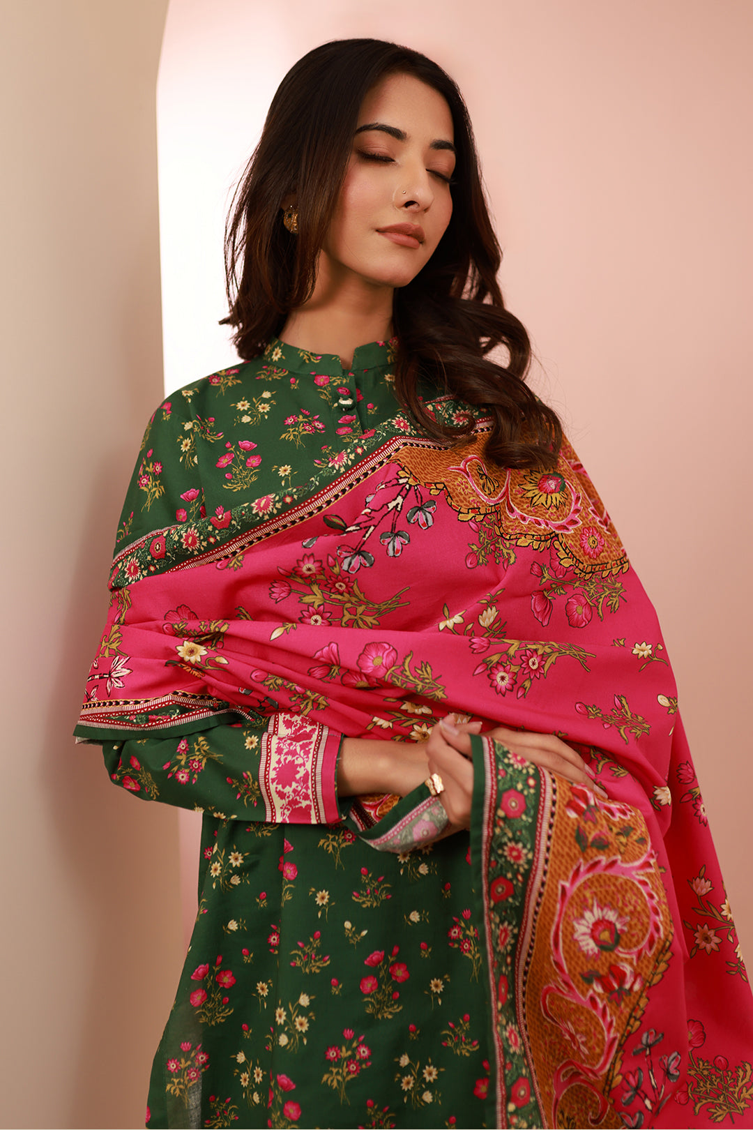 Zellbury | Unstitched 3 Piece Cambric | Shirt Shalwar Dupatta - 0662