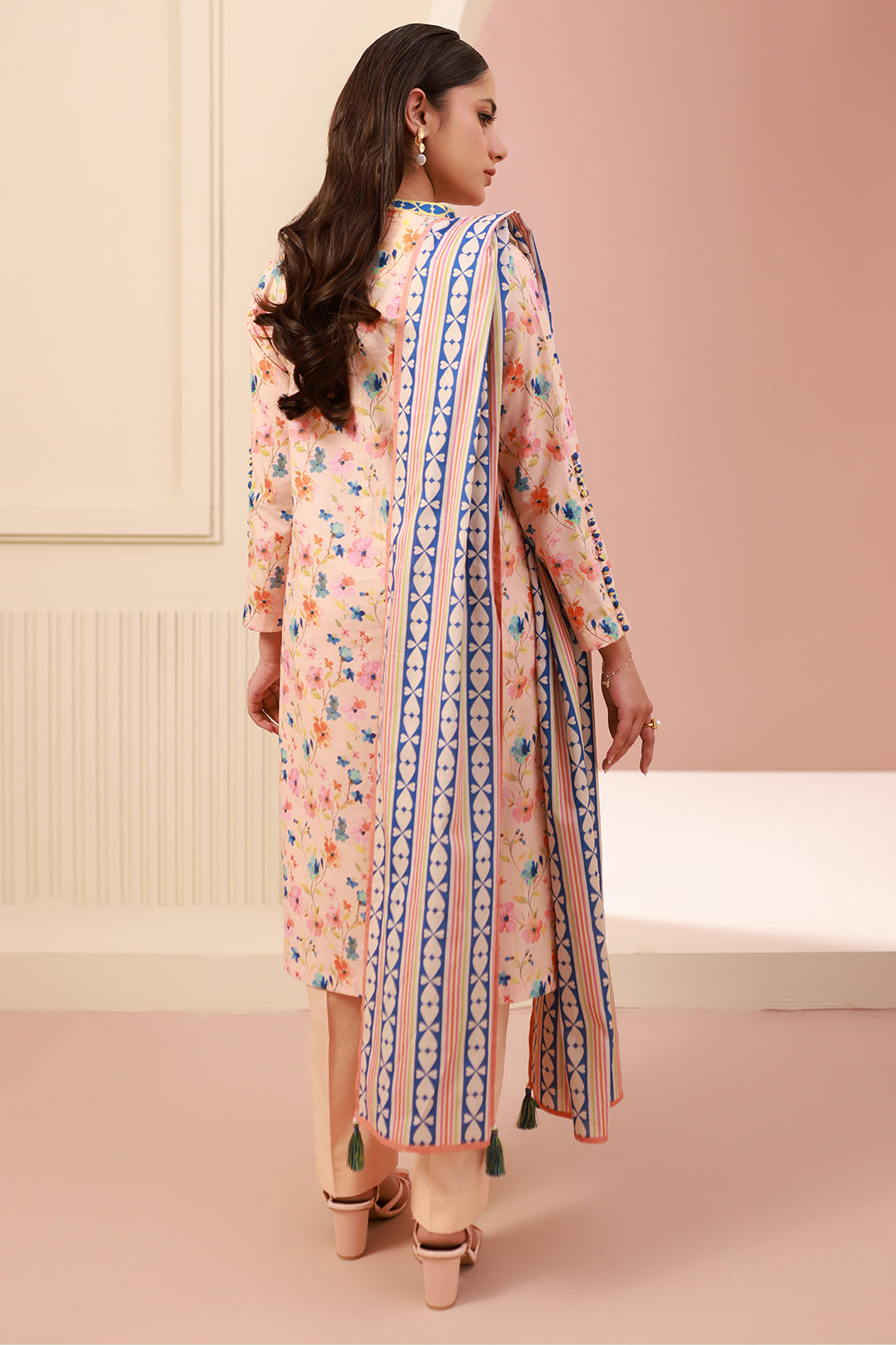 Zellbury | Unstitched 3 Piece Cambric | Shirt Shalwar Dupatta - 0664