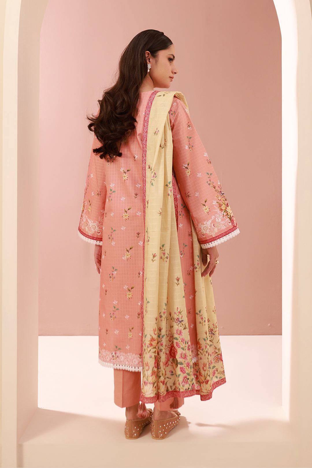 Zellbury | Unstitched 3 Piece Cambric | Shirt Shalwar Dupatta - 0665