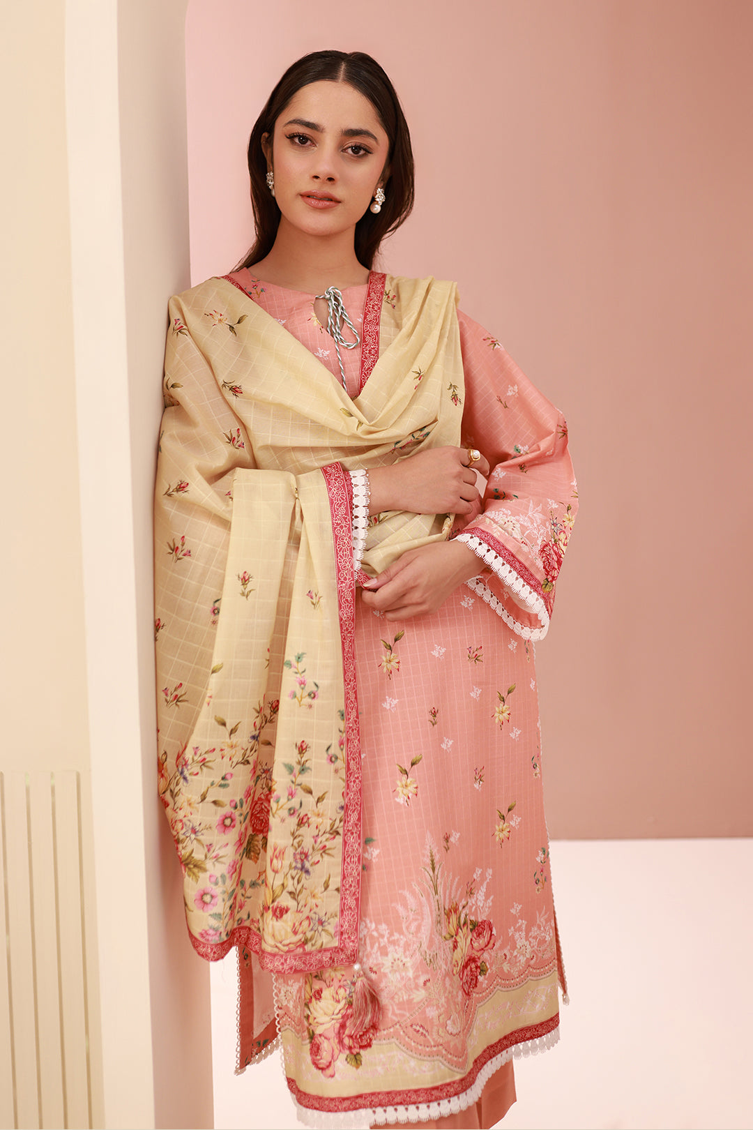 Zellbury | Unstitched 3 Piece Cambric | Shirt Shalwar Dupatta - 0665
