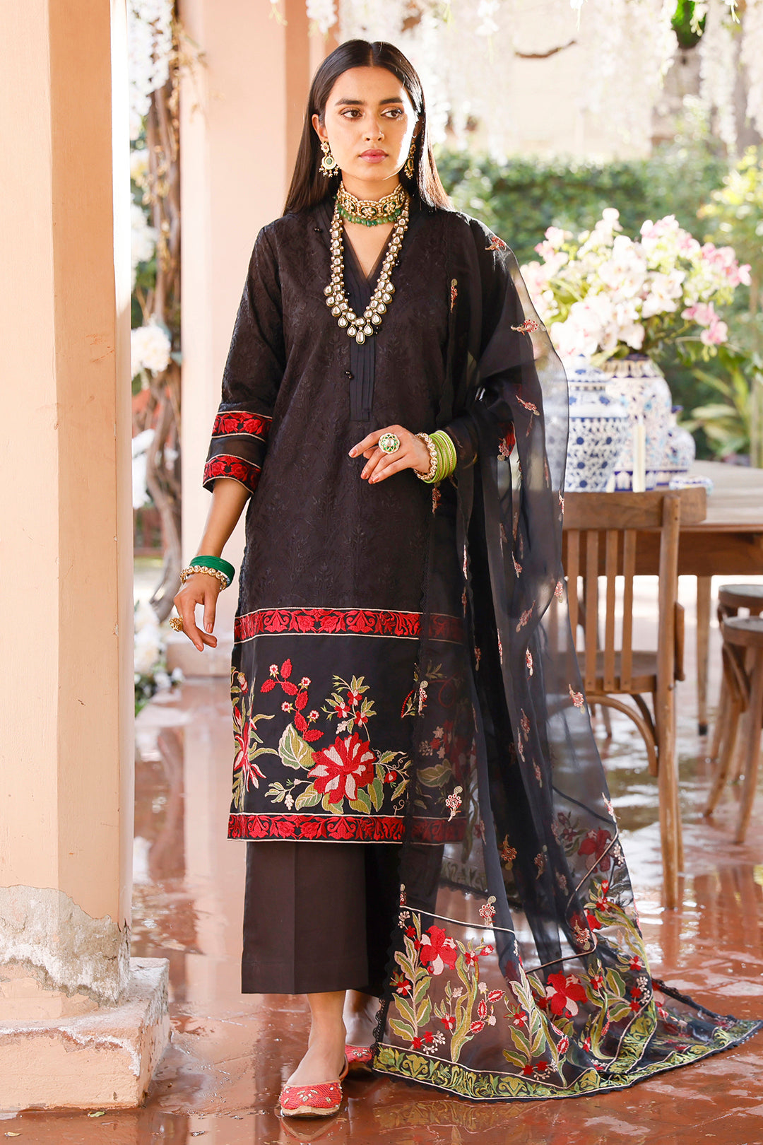 Zellbury | Unstitched 3 Piece Cambric | Embroidered Shirt Shalwar Dupatta - 0283