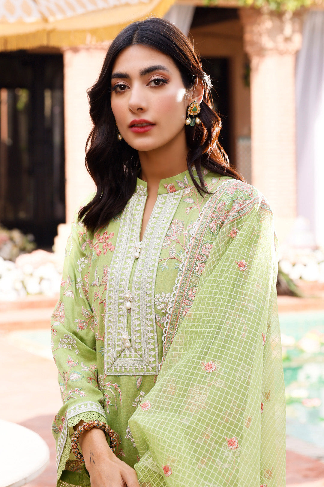 Zellbury | Unstitched 3 Piece Cotton | Embroidered Shirt Shalwar Dupatta - 0290 Default Title