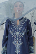Zellbury | Unstitched 3 Piece Purple | Embroidered Shirt Shalwar Dupatta - 0300 Default Title