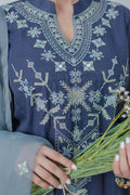 Zellbury | Unstitched 3 Piece Purple | Embroidered Shirt Shalwar Dupatta - 0300