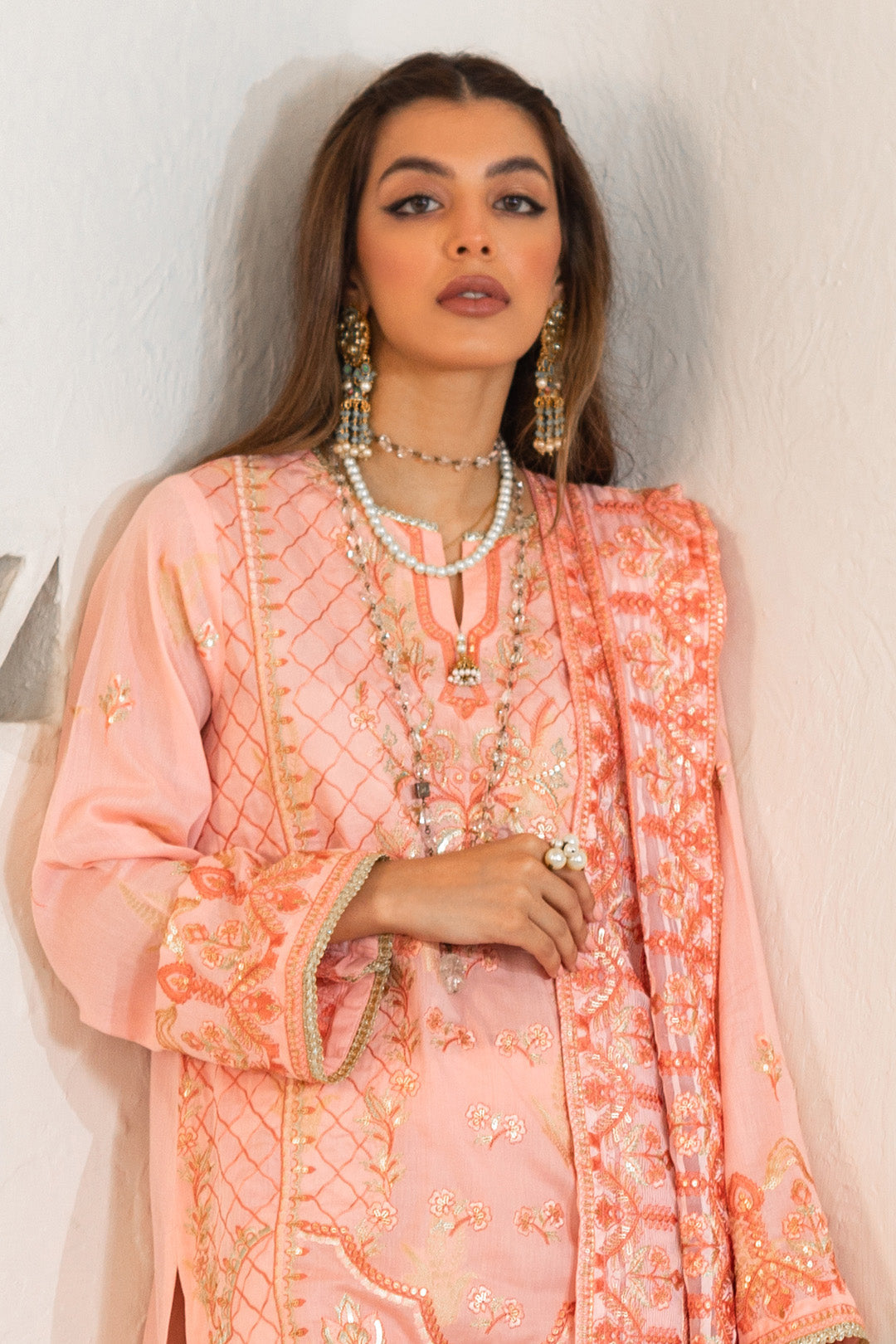 Zellbury | Unstitched 3 Piece Lawn | Embroidered Shirt Shalwar Dupatta - 0324 Default Title