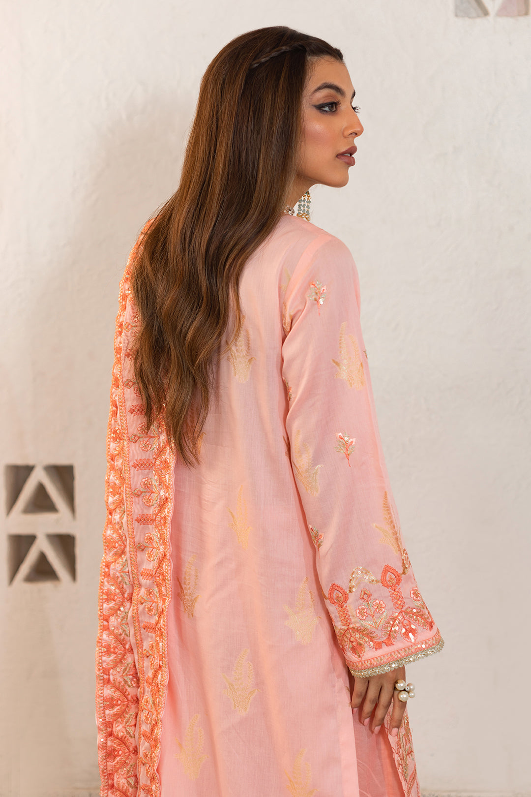 Zellbury | Unstitched 3 Piece Lawn | Embroidered Shirt Shalwar Dupatta - 0324