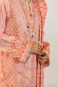 Zellbury | Unstitched 3 Piece Lawn | Embroidered Shirt Shalwar Dupatta - 0324