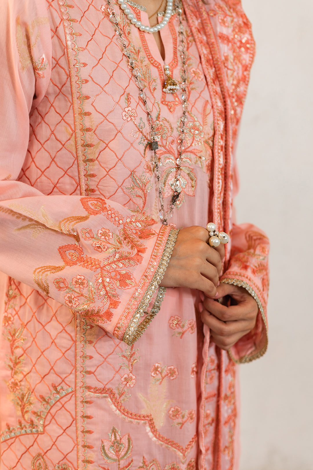 Zellbury | Unstitched 3 Piece Lawn | Embroidered Shirt Shalwar Dupatta - 0324