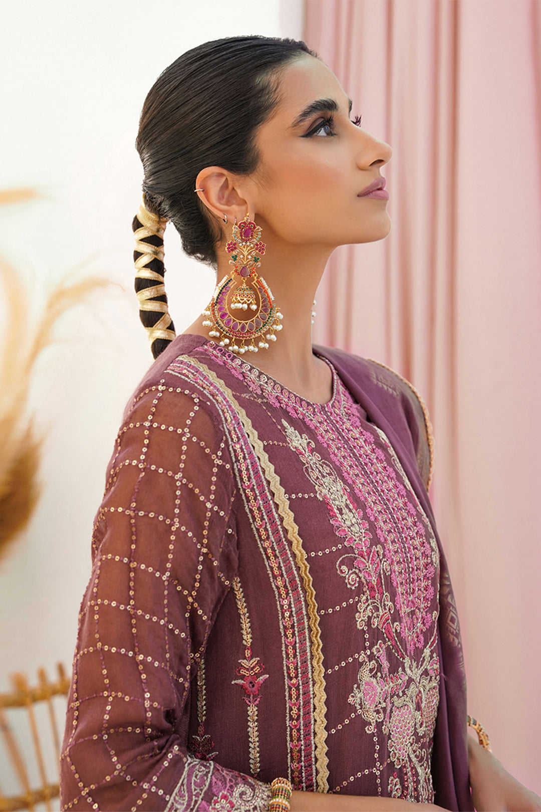 Zellbury | Unstitched 3 Piece Khaddi | Embroidered Shirt Shalwar Dupatta - 0356 Default Title