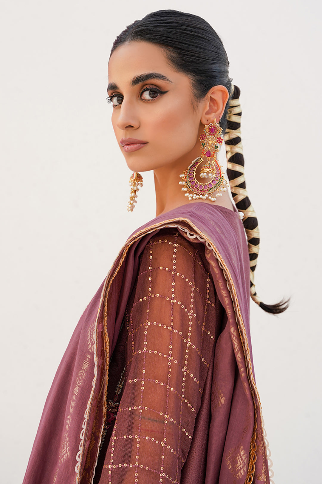 Zellbury | Unstitched 3 Piece Khaddi | Embroidered Shirt Shalwar Dupatta - 0356