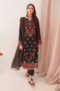 Zellbury | Unstitched 3 Piece Raw Silk | Embroidered Shirt Shalwar Dupatta - 0357